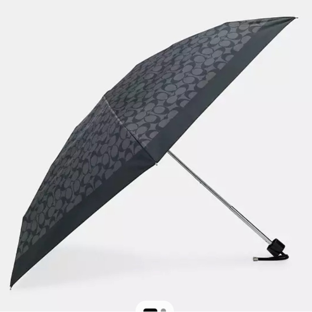☔️COACH UV Mini Umbrella, Style C4322, Signature C Graphite/ Black Nylon, NWT